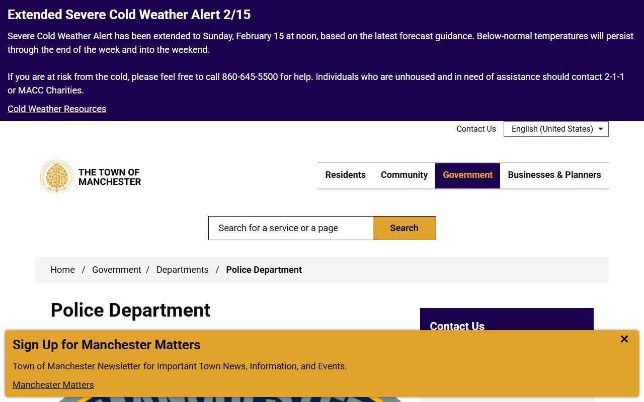 Manchester Police Department patrol division