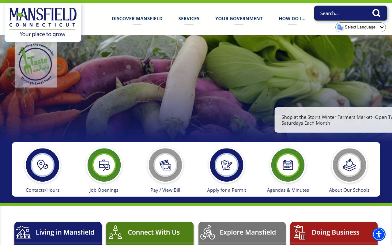 Mansfield Police Department and Town Hall for warrant records