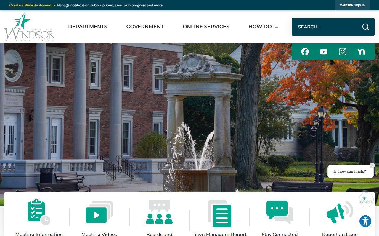 Windsor Police Department facility for warrant records